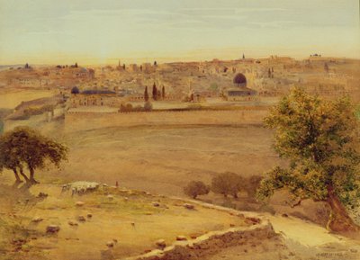 Jerusalem from the Mount of Olives by Stanley Inchbold